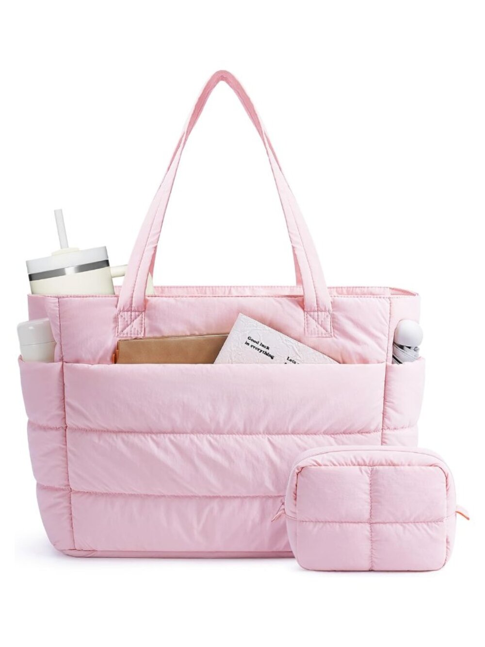 Nylon Quilted Puffer Tote Bag 25L Laptop Work Nurse Teacher Bag